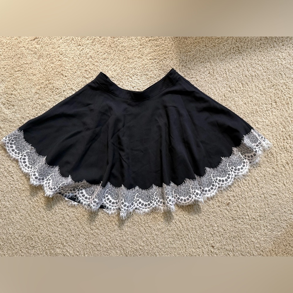 Ya Los Angeles Flirty Lace Edge Skater Skirt